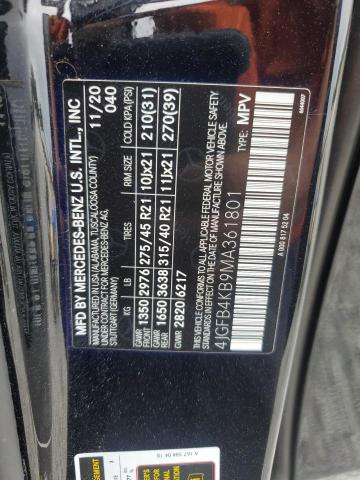 4JGFB4KB9MA361801 - 2021 MERCEDES-BENZ GLE 350 4MATIC BLACK photo 13