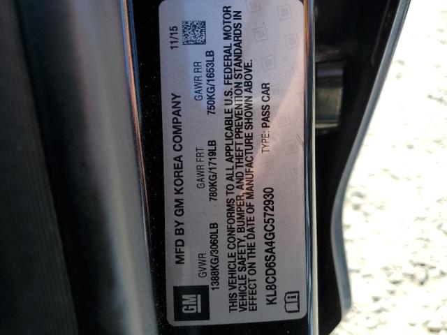 KL8CD6SA4GC572930 - 2016 CHEVROLET SPARK 1LT BLACK photo 12