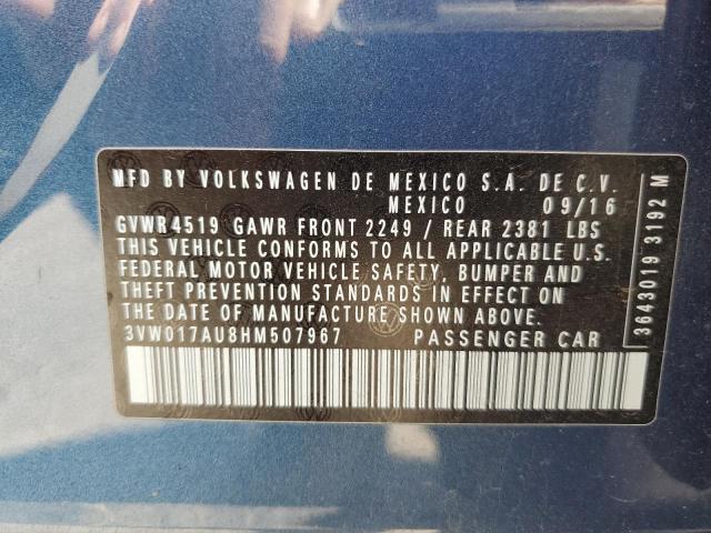 3VW017AU8HM507967 - 2017 VOLKSWAGEN GOLF SPORT S BLUE photo 14