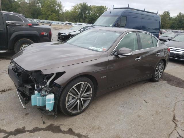 JN1AV7AR8EM700167 - 2014 INFINITI Q50 HYBRID PREMIUM BROWN photo 1