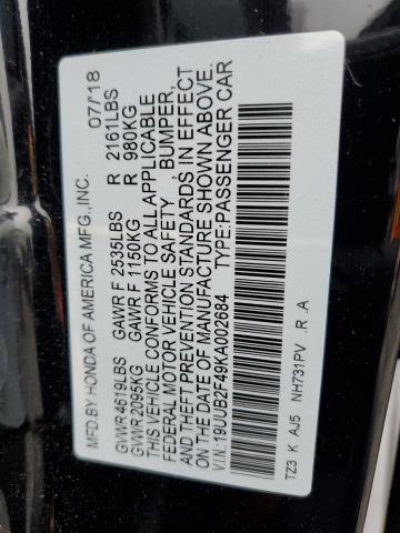 19UUB2F49KA002684 - 2019 ACURA TLX TECHNOLOGY Grafit foto 12