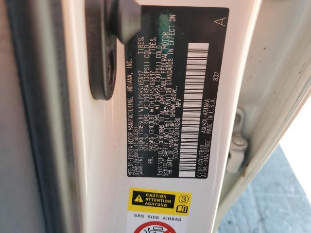 5TDZA3EH7CS019280 - 2012 TOYOTA HIGHLANDER BASE Biały zdjęcie 13