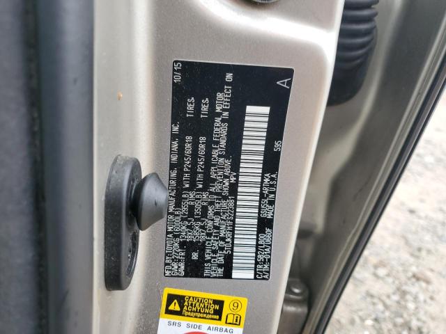 5TDJKRFH1FS223881 - 2015 TOYOTA HIGHLANDER XLE 奶油色 照片 14