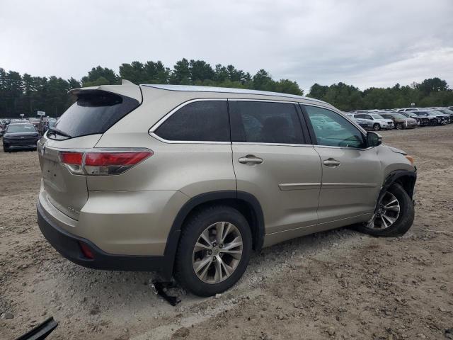 5TDJKRFH1FS223881 - 2015 TOYOTA HIGHLANDER XLE 奶油色 照片 3
