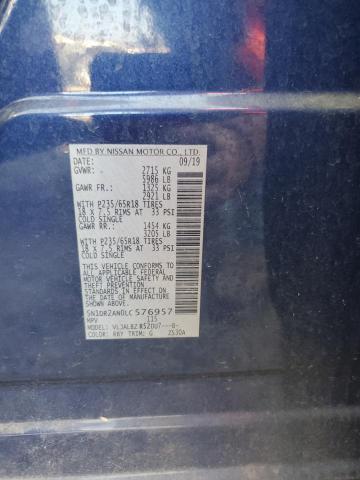 5N1DR2AN0LC576957 - 2020 NISSAN PATHFINDER S Կապույտ լուսանկար 13