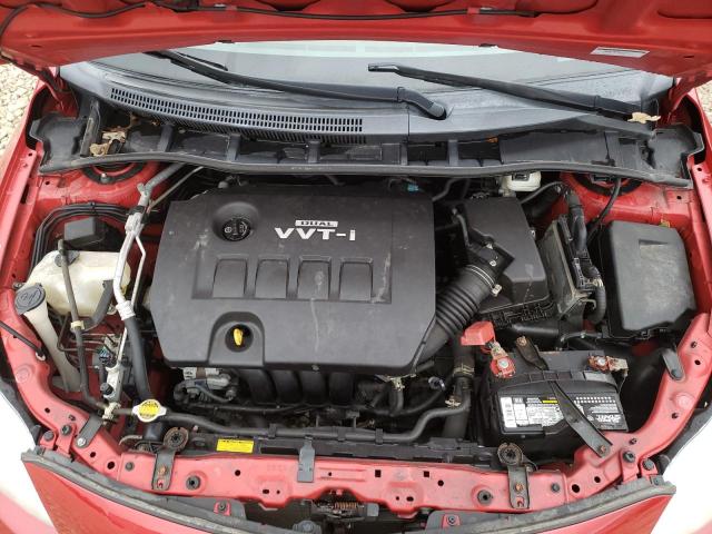 1NXBU40EX9Z160369 - 2009 TOYOTA COROLLA BASE RED photo 11