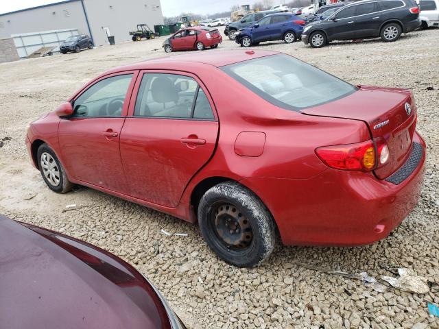 1NXBU40EX9Z160369 - 2009 TOYOTA COROLLA BASE RED photo 2