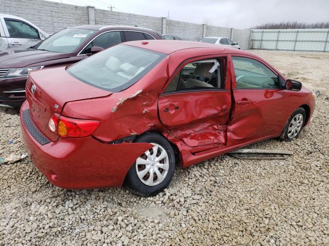 1NXBU40EX9Z160369 - 2009 TOYOTA COROLLA BASE RED photo 3