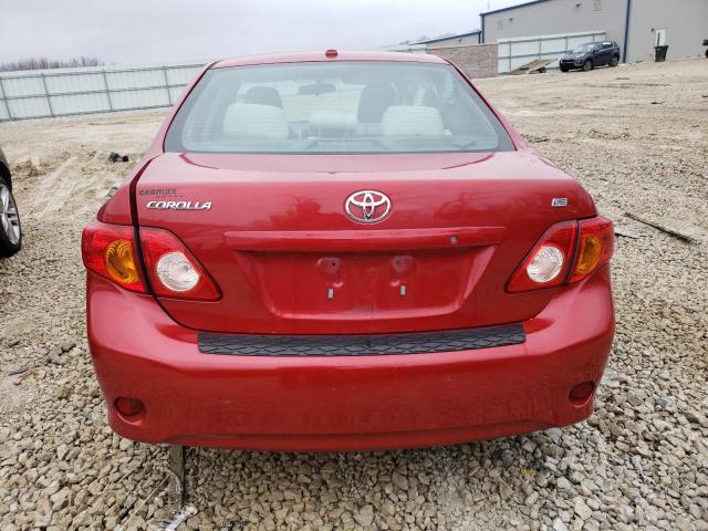 1NXBU40EX9Z160369 - 2009 TOYOTA COROLLA BASE RED photo 6