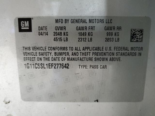 1G11C5SL1EF277642 - 2014 CHEVROLET MALIBU 1LT SILVER photo 12