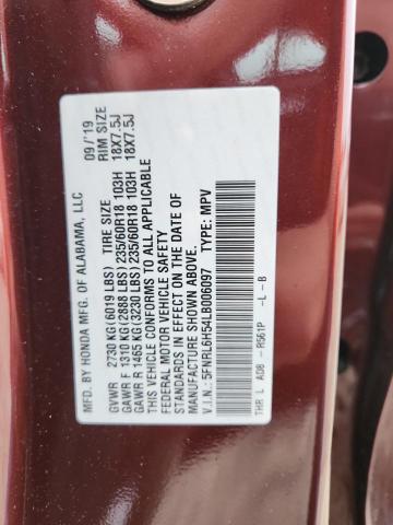 5FNRL6H54LB006097 - 2020 HONDA ODYSSEY EX BURGUNDY photo 14