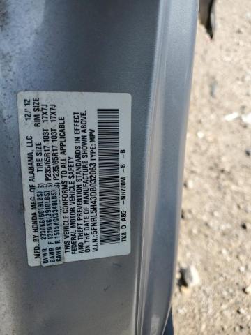 5FNRL5H43DB032063 - 2013 HONDA ODYSSEY EX SILVER photo 13