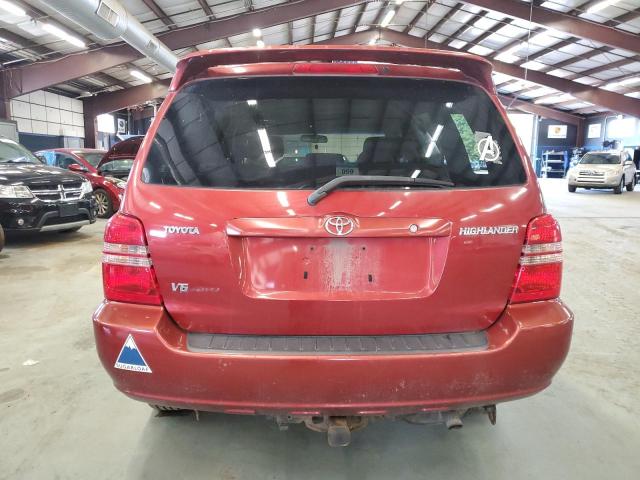 JTEHF21A110021036 - 2001 TOYOTA HIGHLANDER RED photo 6