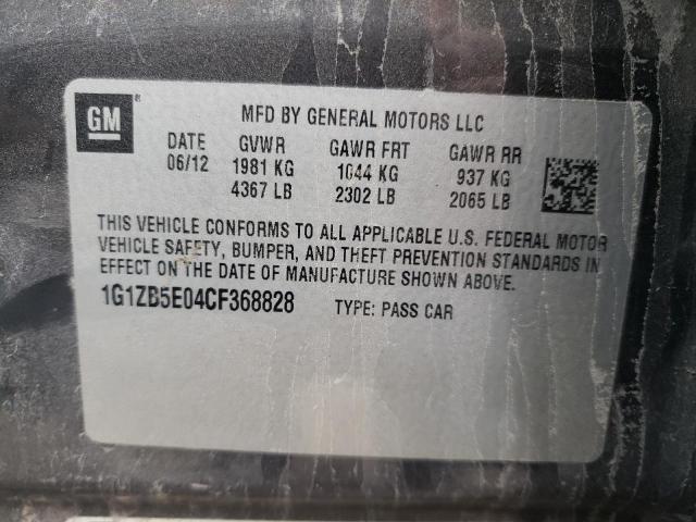 1G1ZB5E04CF368828 - 2012 CHEVROLET MALIBU LS GRAY photo 12