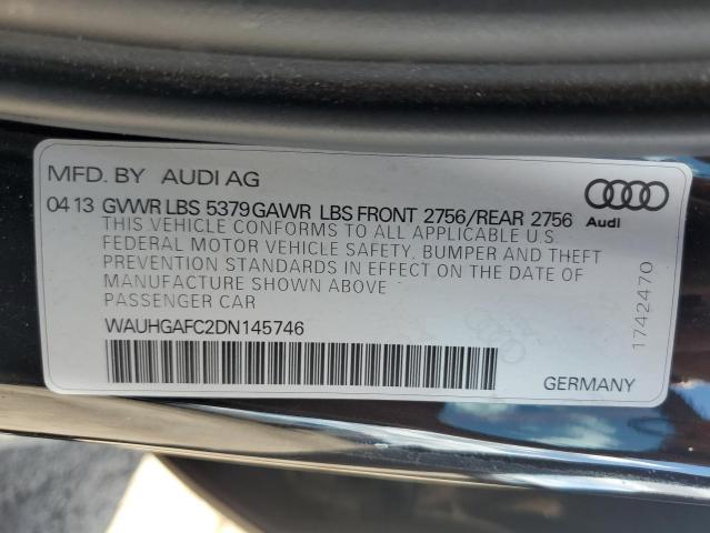 WAUHGAFC2DN145746 - 2013 AUDI A6 PRESTIGE BLACK photo 12