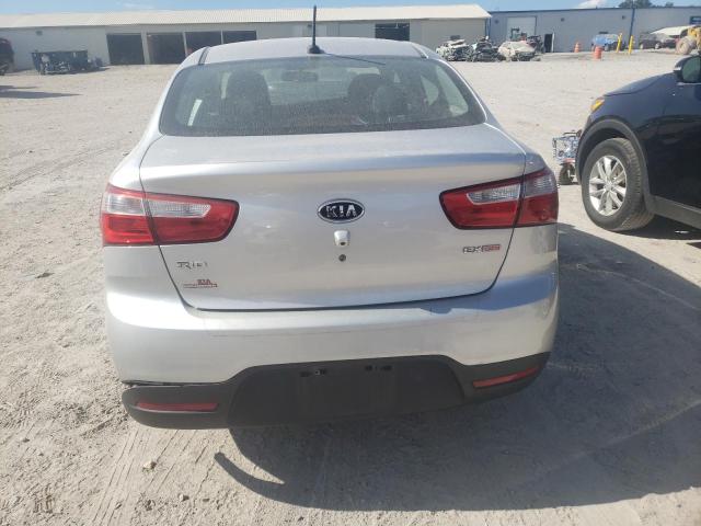 KNADN4A39D6115117 - 2013 KIA RIO EX SILVER photo 6