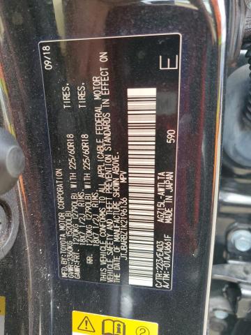 JTJBARBZ1K2196136 - 2019 LEXUS NX 300 BASE Черный фото 13