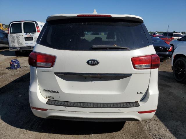 KNDMB5C12F6035206 - 2015 KIA SEDONA LX WHITE photo 6