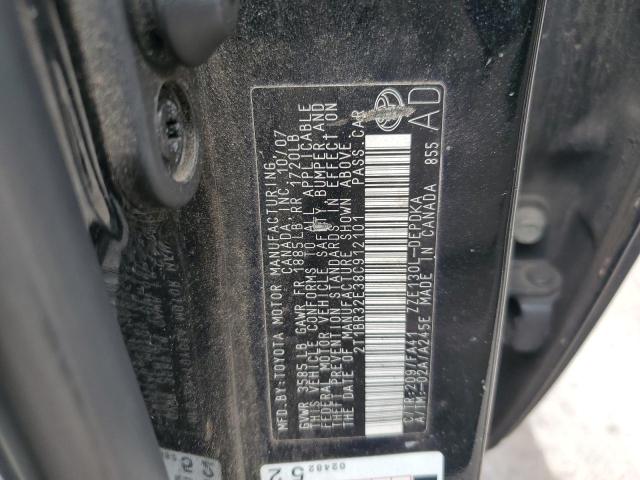 2T1BR32E38C912101 - 2008 TOYOTA COROLLA CE BLACK photo 13