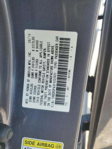 1HGCR3F83FA003531 - 2015 HONDA ACCORD EXL GRAY photo 13