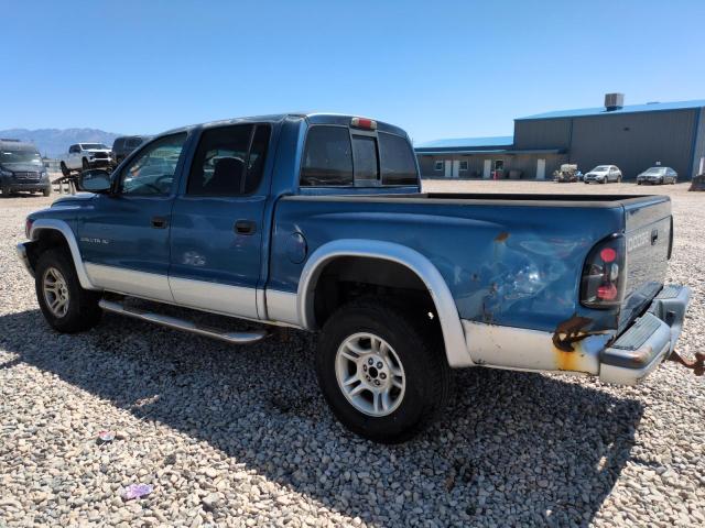 1B7HG48N12S553169 - 2002 DODGE DAKOTA QUAD SLT BLUE photo 2