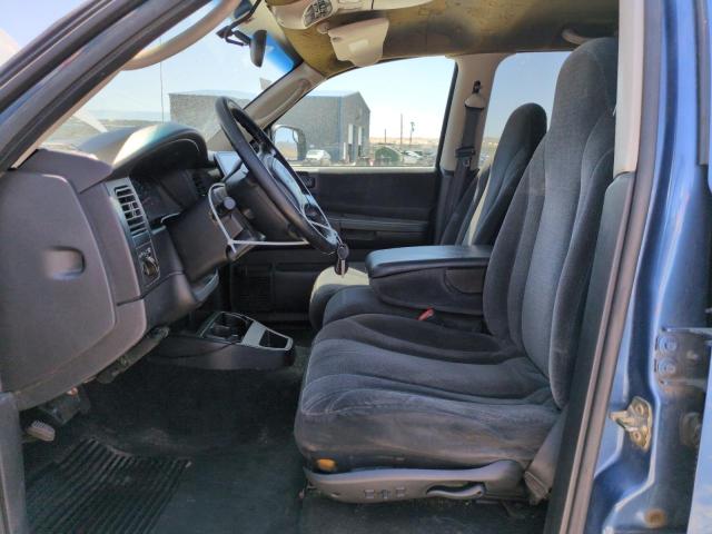 1B7HG48N12S553169 - 2002 DODGE DAKOTA QUAD SLT BLUE photo 7