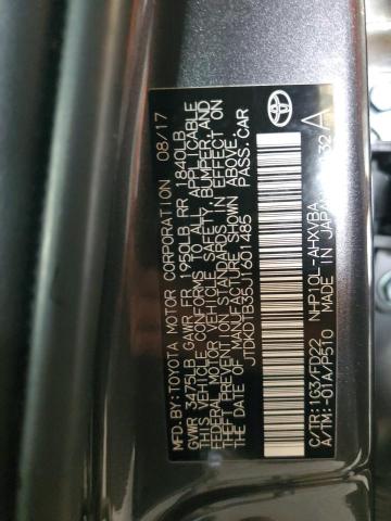 JTDKDTB35J1601485 - 2018 TOYOTA PRIUS C GRAY photo 13