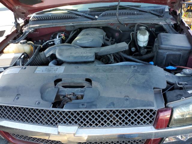 3GNEC12T44G179436 - 2004 CHEVROLET AVALANCHE C1500 BURGUNDY photo 11