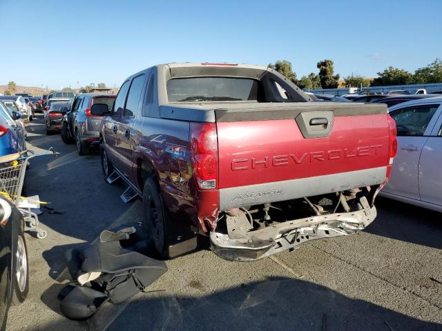 3GNEC12T44G179436 - 2004 CHEVROLET AVALANCHE C1500 BURGUNDY photo 2