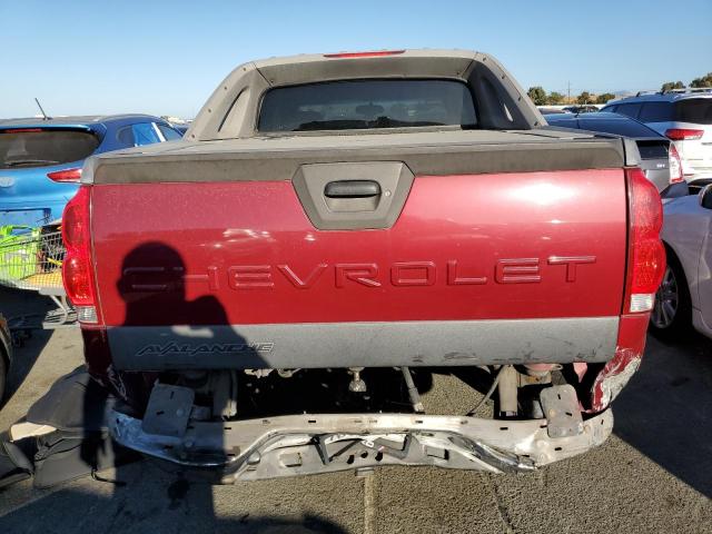 3GNEC12T44G179436 - 2004 CHEVROLET AVALANCHE C1500 BURGUNDY photo 6