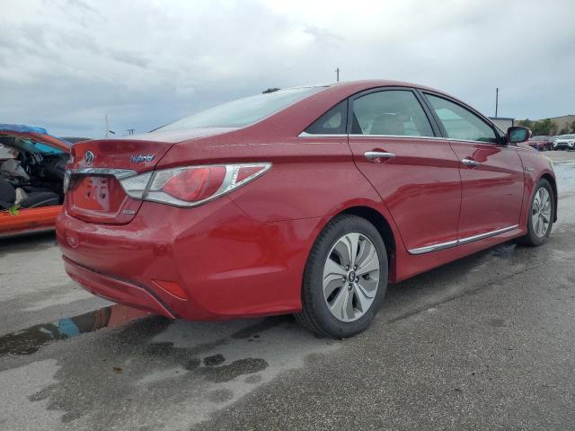 KMHEC4A4XFA132879 - 2015 HYUNDAI SONATA HYBRID RED photo 3