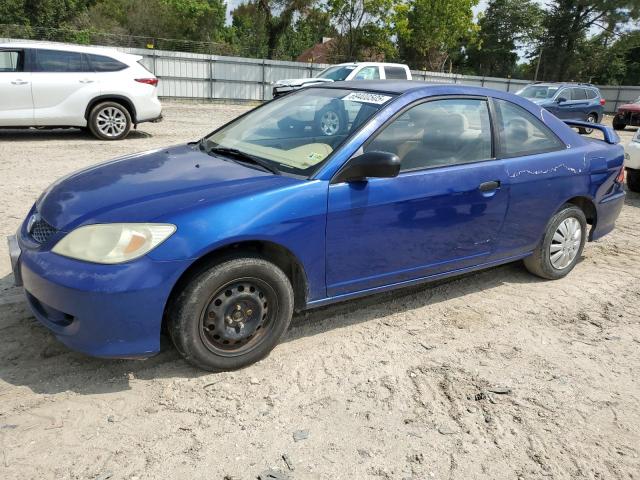 1HGEM21124L025467 - 2004 HONDA CIVIC DX VP ლურჯი ფოტო 1