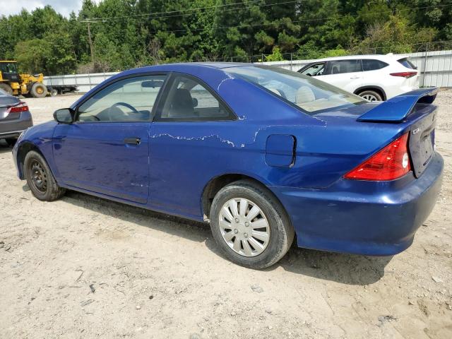 1HGEM21124L025467 - 2004 HONDA CIVIC DX VP ლურჯი ფოტო 2