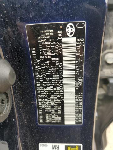 5YFEPRAE3LP051454 - 2020 TOYOTA COROLLA LE 蓝色 照片 12