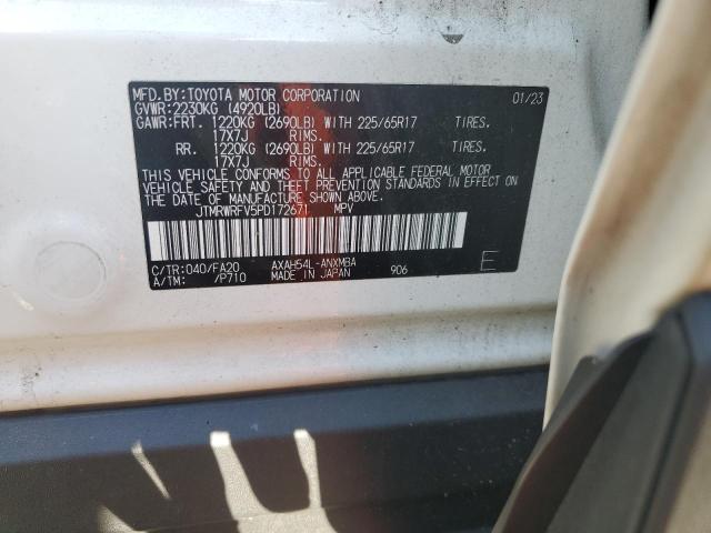 JTMRWRFV5PD172671 - 2023 TOYOTA RAV4 XLE თეთრი ფოტო 13
