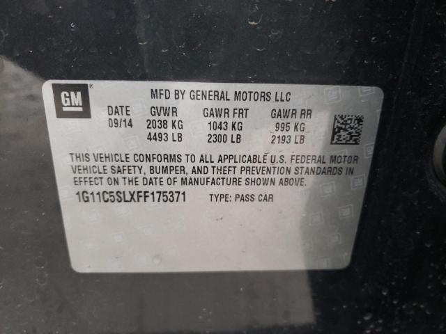 1G11C5SLXFF175371 - 2015 CHEVROLET MALIBU 1LT CHARCOAL photo 13