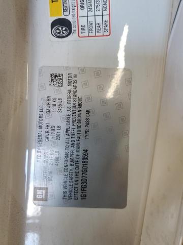 1G1FG3D77G0180594 - 2016 CHEVROLET CAMARO SS WHITE photo 13