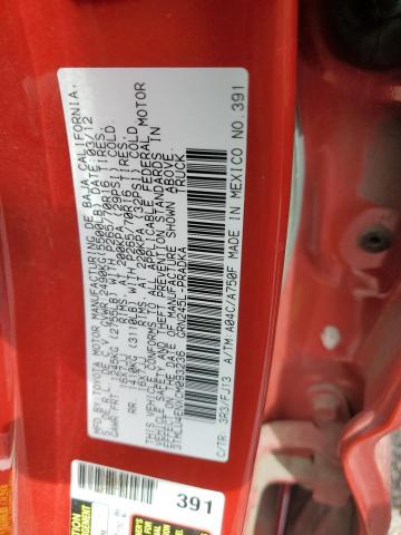 3TMLU4ENXCM093236 - 2012 TOYOTA TACOMA DOUBLE CAB RED photo 12