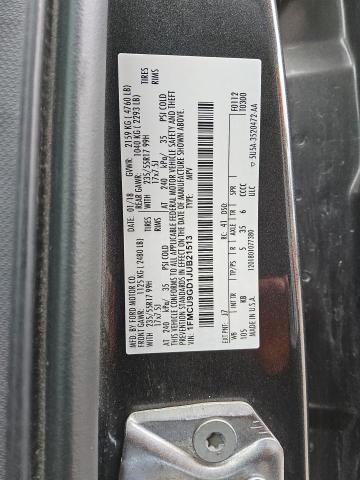 1FMCU9GD1JUB21513 - 2018 FORD ESCAPE SE Gris foto 13