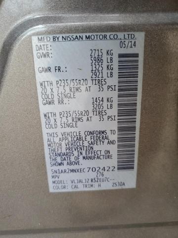 5N1AR2MNXEC702422 - 2014 NISSAN PATHFINDER S ყავისფერი ფოტო 13