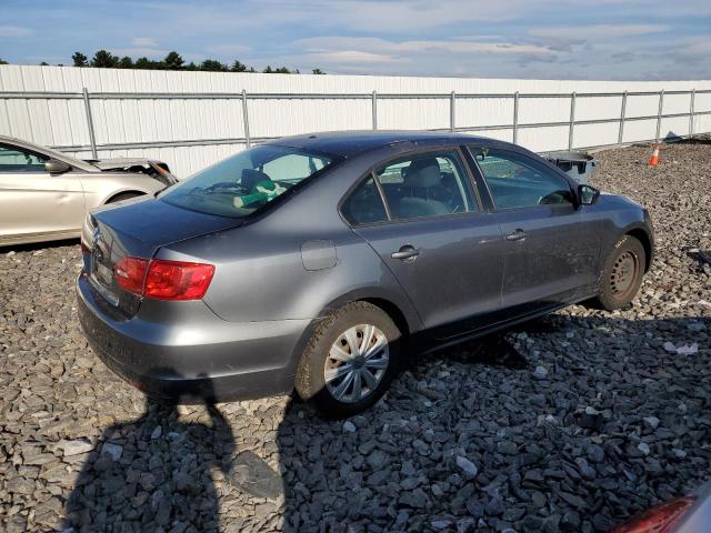 3VW1K7AJ1DM396678 - 2013 VOLKSWAGEN JETTA BASE GRAY photo 3