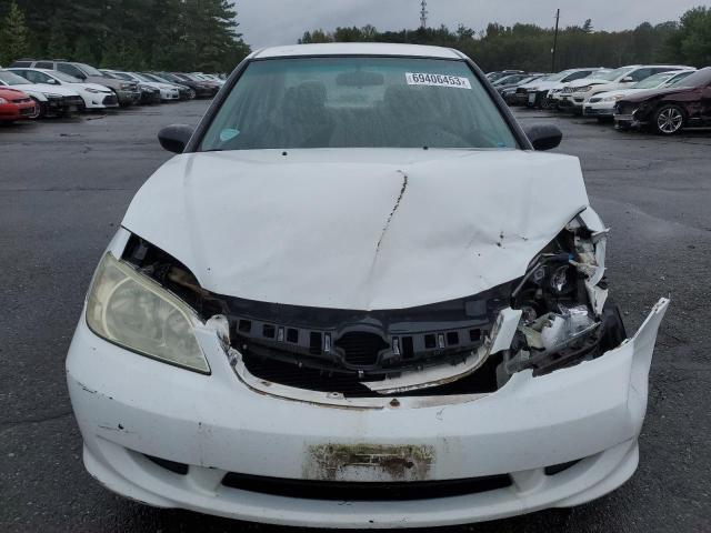2HGES163X4H631851 - 2004 HONDA CIVIC DX VP WHITE photo 5