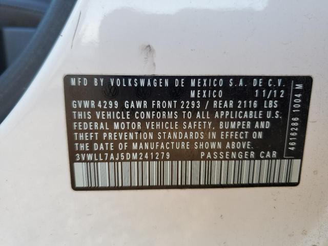 3VWLL7AJ5DM241279 - 2013 VOLKSWAGEN JETTA TDI WHITE photo 12