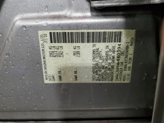 1N4AL2AP4AN480394 - 2010 NISSAN ALTIMA BASE GRAY photo 13