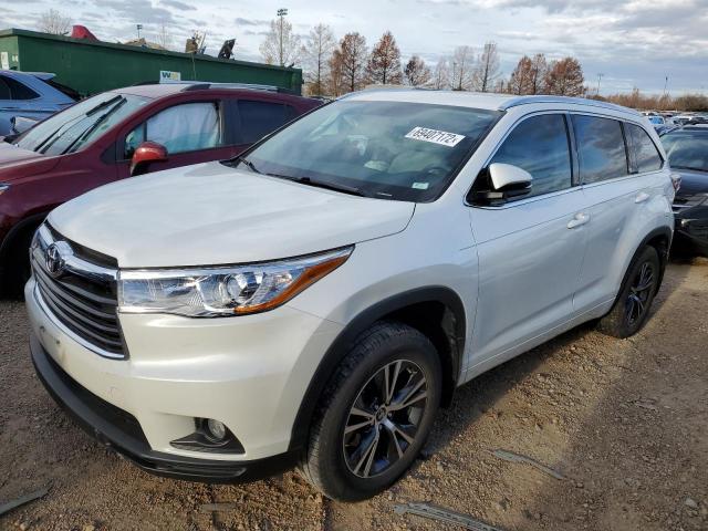 5TDJKRFH5GS331759 - 2016 TOYOTA HIGHLANDER XLE 白色 照片 1