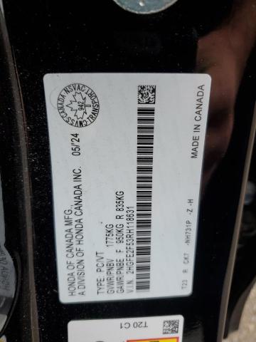 2HGFE2F53RH118631 - 2024 HONDA CIVIC SPORT Қара фото 12