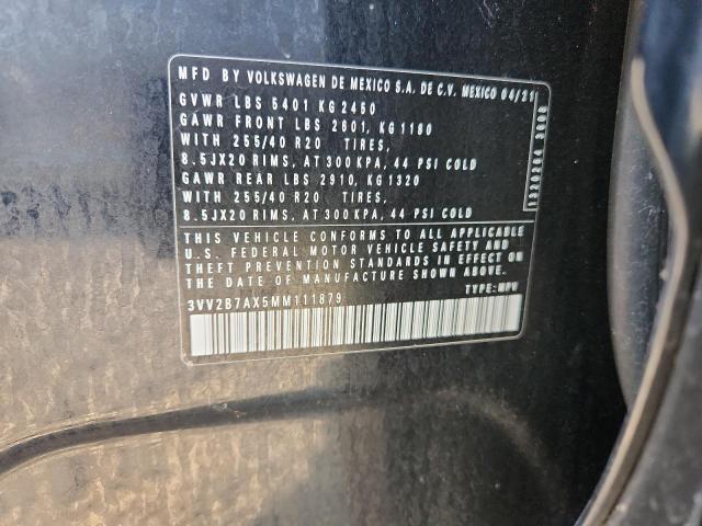 3VV2B7AX5MM111879 - 2021 VOLKSWAGEN TIGUAN SE Siyah fotoğraf 13