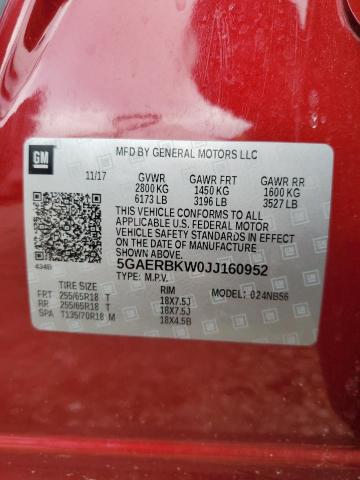 5GAERBKW0JJ160952 - 2018 BUICK ENCLAVE ESSENCE Bordeaux Foto 14