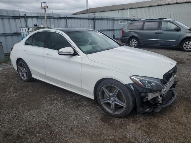 55SWF4KB5GU162988 - 2016 MERCEDES-BENZ C 300 4MATIC WHITE photo 4