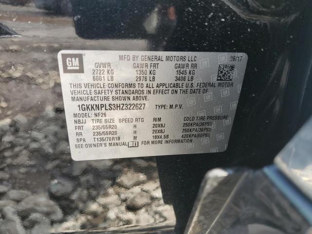 1GKKNPLS3HZ322627 - 2017 GMC ACADIA DENALI BLACK photo 13